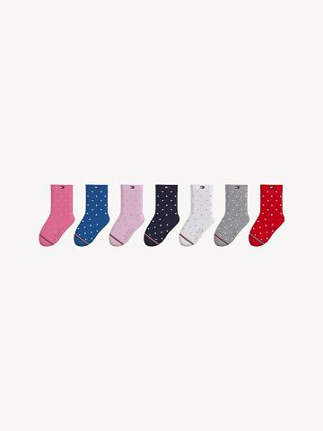 Lány Tommy Hilfiger Babies' 7PK Zokni Színes | HU 2046ILH